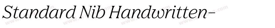 Standard Nib Handwritten字体转换